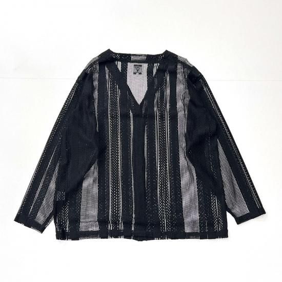 V-NECK CARDIGAN - POLY LACE JQ. (BLACK)