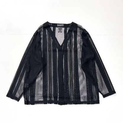 V-NECK CARDIGAN - POLY LACE JQ. (BLACK)