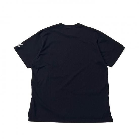 PRINTED CROSS CREW NECK T-SHIRT - MULTI PATTERN (BLACK)