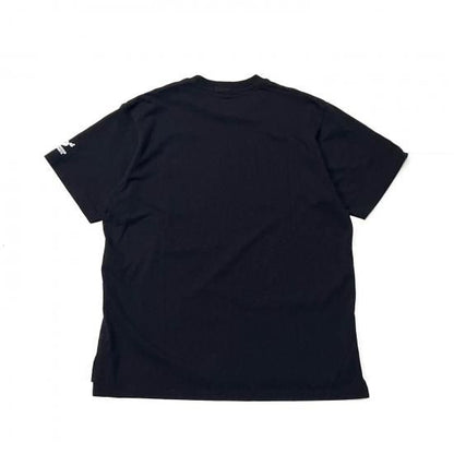 PRINTED CROSS CREW NECK T-SHIRT - MULTI PATTERN (BLACK)