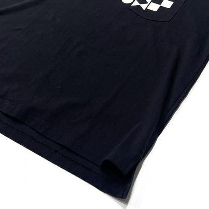 PRINTED CROSS CREW NECK T-SHIRT - MULTI PATTERN (BLACK)