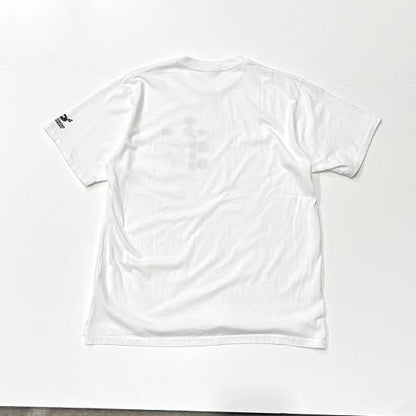 PRINTED CROSS CREW NECK T-SHIRT - MULTI PATTERN (WHITE)