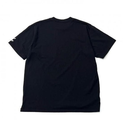 PRINTED CROSS CREW NECK T-SHIRT - FLOWER (BLACK)
