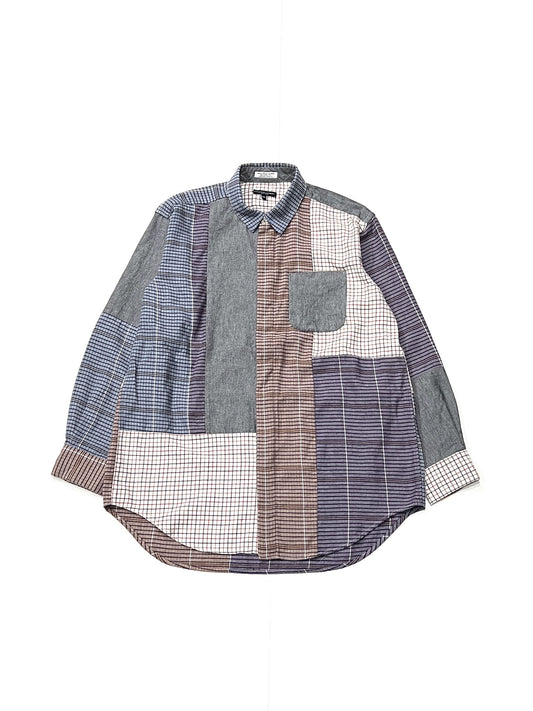 COMBO SHORT COLLAR SHIRT - COTTON CHAMBRAY