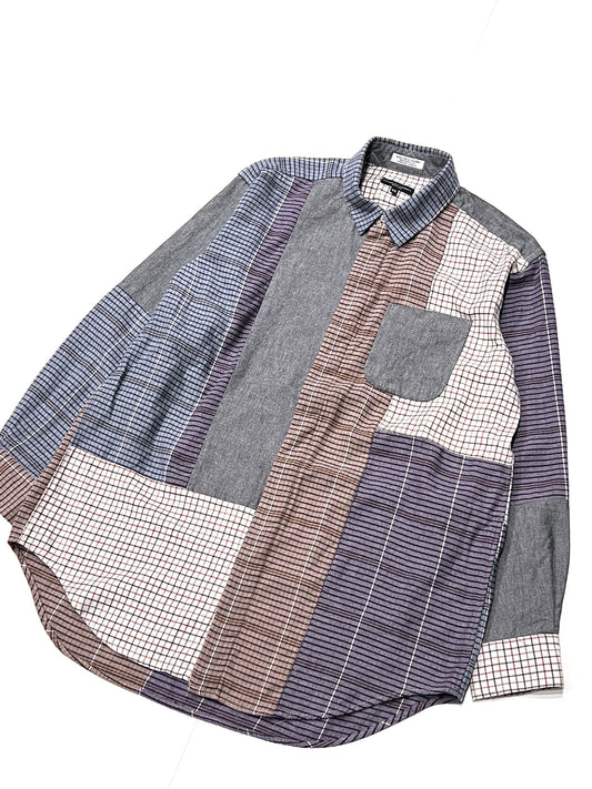 COMBO SHORT COLLAR SHIRT - COTTON CHAMBRAY