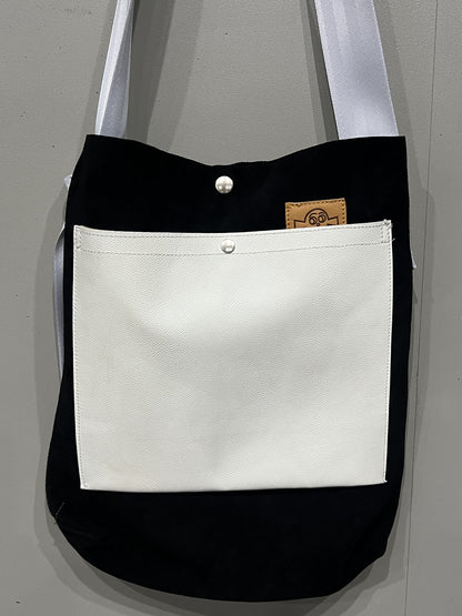 GR-2656 BORSA HANDLE BAG 002 BLACK/WHITE