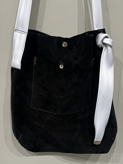 GR-2656 BORSA HANDLE BAG 002 BLACK/WHITE