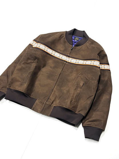 LOOSE B.B. JACKET - SYNTHETIC LEATHER BROWN