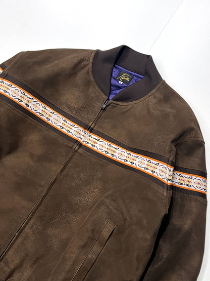 LOOSE B.B. JACKET - SYNTHETIC LEATHER BROWN