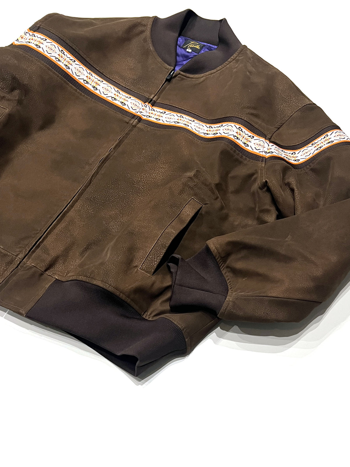 LOOSE B.B. JACKET - SYNTHETIC LEATHER BROWN