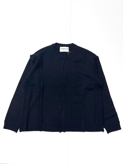Patchwork Cut-off Sweater