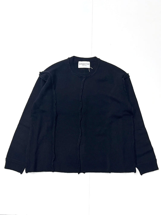 Patchwork Cut-off Sweater