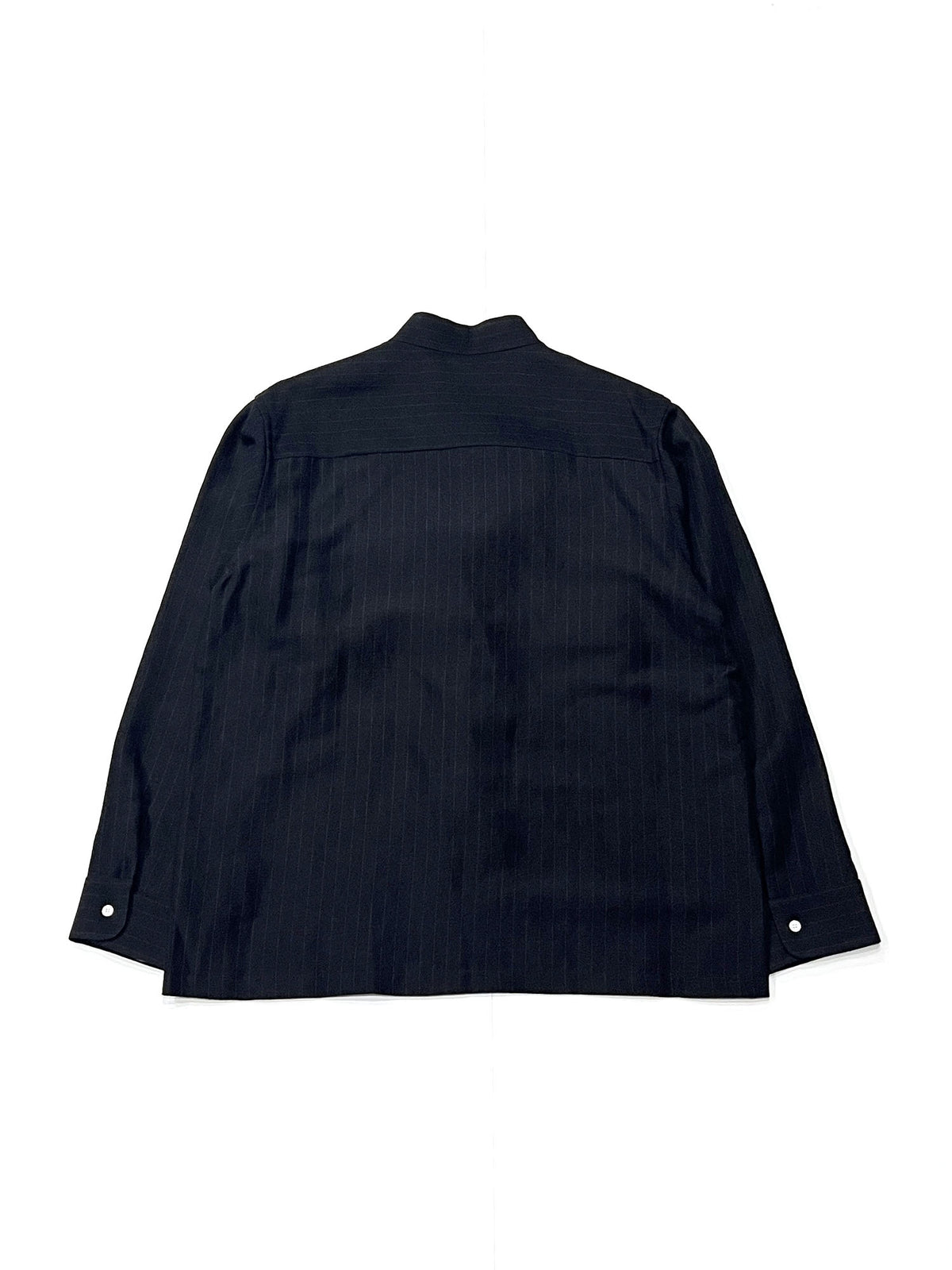 Pin-stripe Double Button Shirt Black