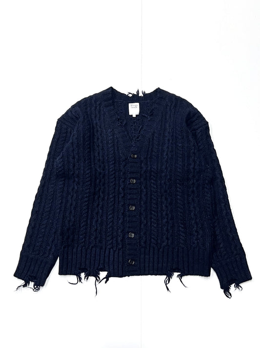 ARAN CARDIGAN NAVY