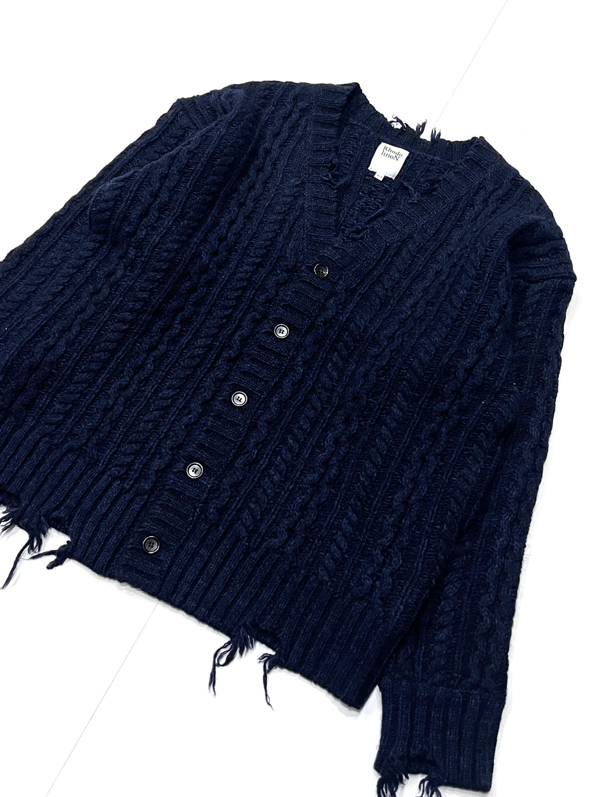 ARAN CARDIGAN NAVY