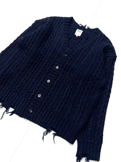 ARAN CARDIGAN NAVY
