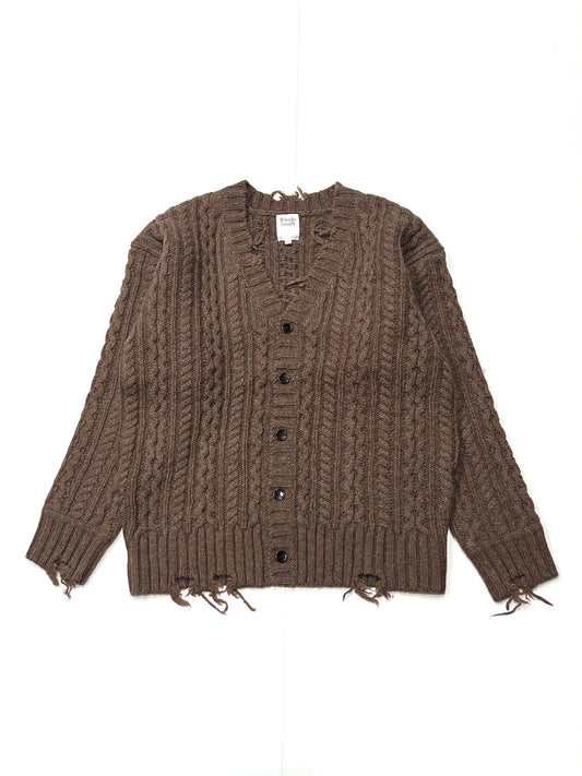 ARAN CARDIGAN MOCHA