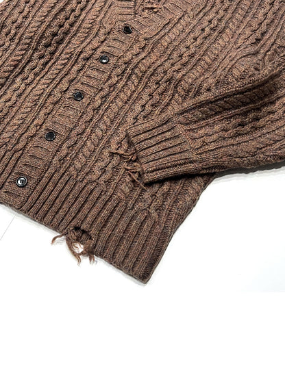 ARAN CARDIGAN MOCHA
