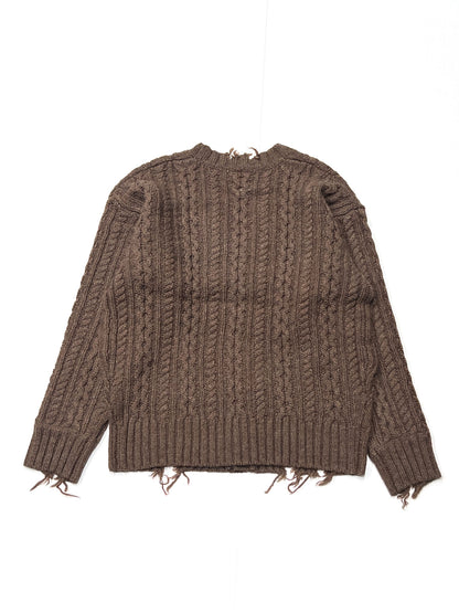 ARAN CARDIGAN MOCHA