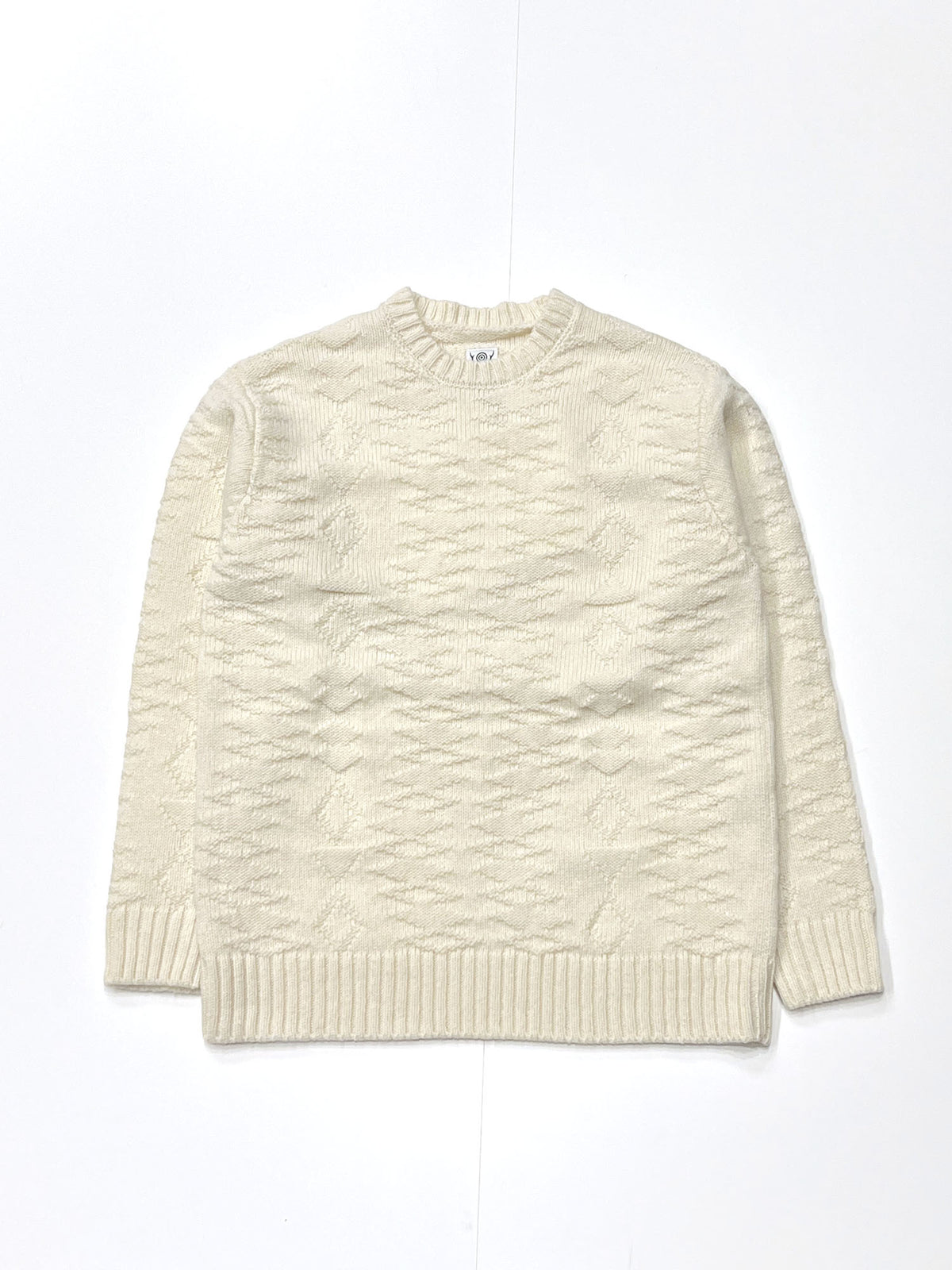 FISHERMAN SWEATER - NATIVE PATTERN NATURAL