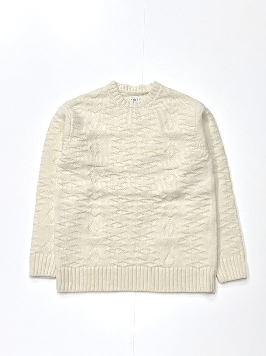 FISHERMAN SWEATER - NATIVE PATTERN NATURAL