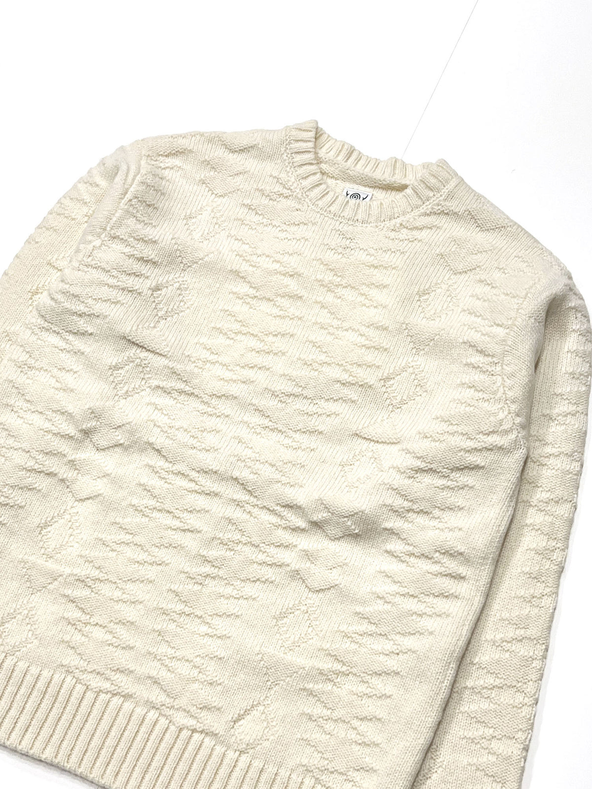FISHERMAN SWEATER - NATIVE PATTERN NATURAL