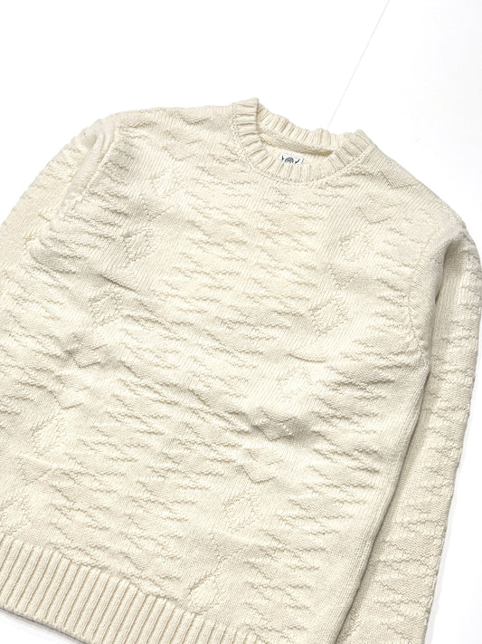 FISHERMAN SWEATER - NATIVE PATTERN NATURAL