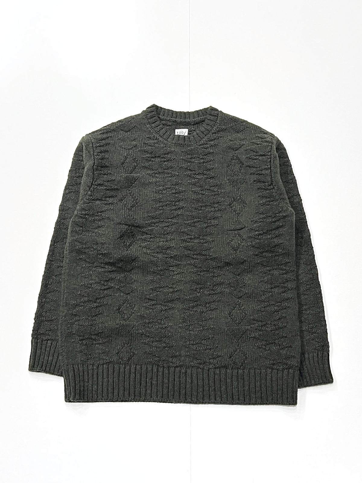 FISHERMAN SWEATER - NATIVE PATTERN OLIVE