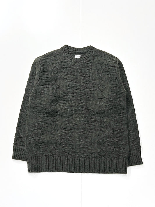 FISHERMAN SWEATER - NATIVE PATTERN OLIVE
