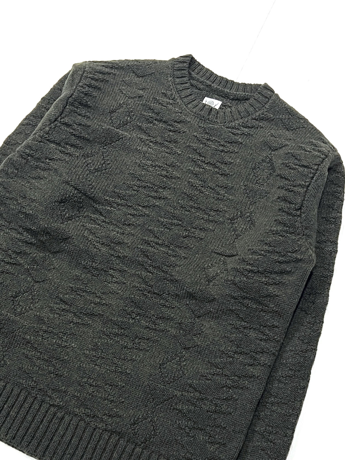 FISHERMAN SWEATER - NATIVE PATTERN OLIVE