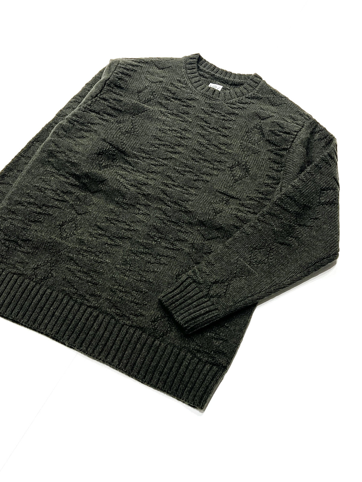 FISHERMAN SWEATER - NATIVE PATTERN OLIVE